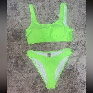 lime green bikini